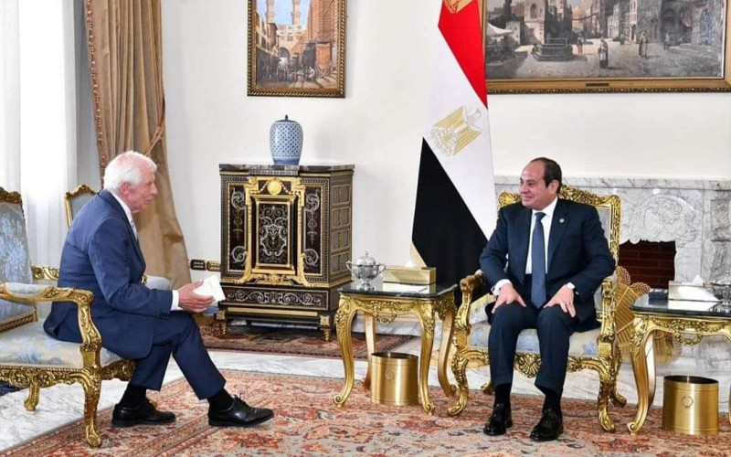 بوريل : نقاش معمق مع الرئيس السيسي في القاهرة حول غزة