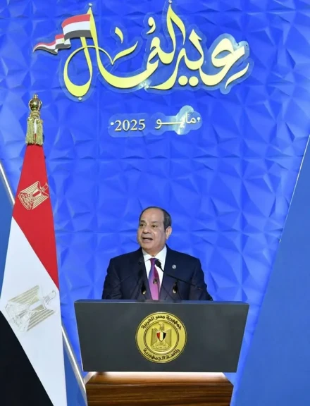 الرئيس السيسي يكرم مجموعة من العمال وبعض النماذج المشرفة
