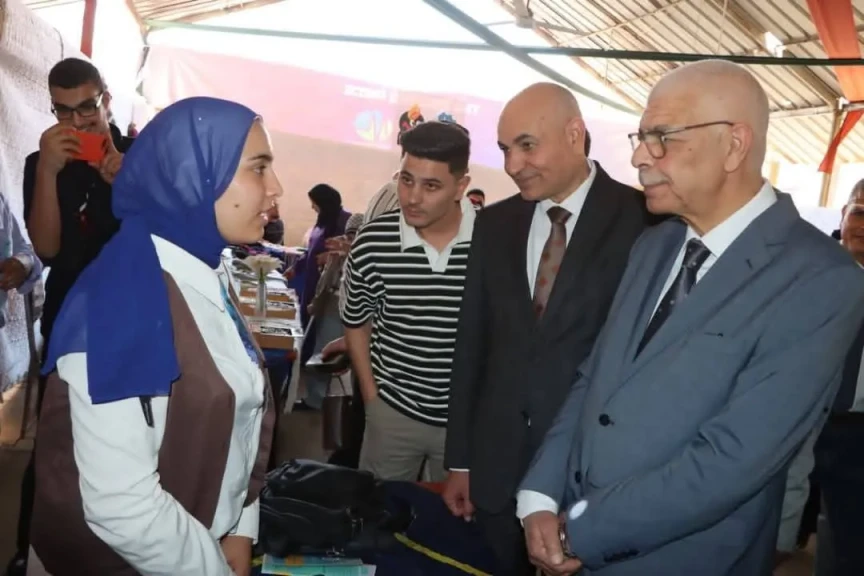 رئيس جامعة المنوفية يفتتح معرضي كلية الهندسة الإلكترونية للمشروعات الطلابية