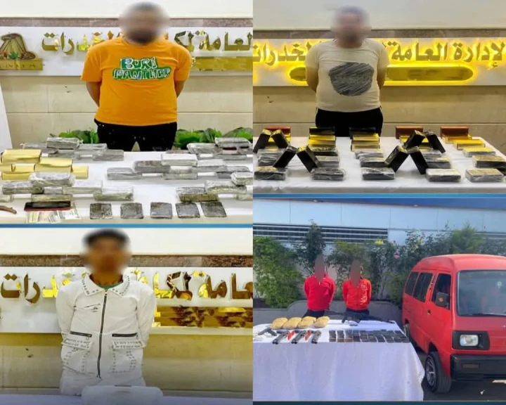 ضبط عدد من العناصر الإجرامية لقيامهم بالاتجار في المواد المخدرة وحيازة أسلحة