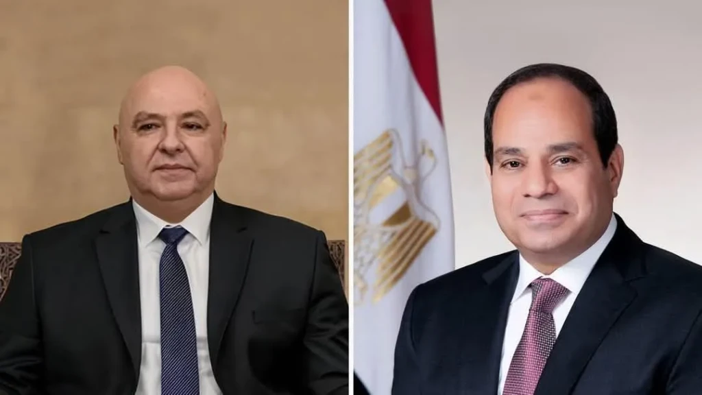 الرئيس السيسي ونظيره اللبناني يبحثان تعزيز العلاقات الثنائية وآليات دعم استقرار لبنان