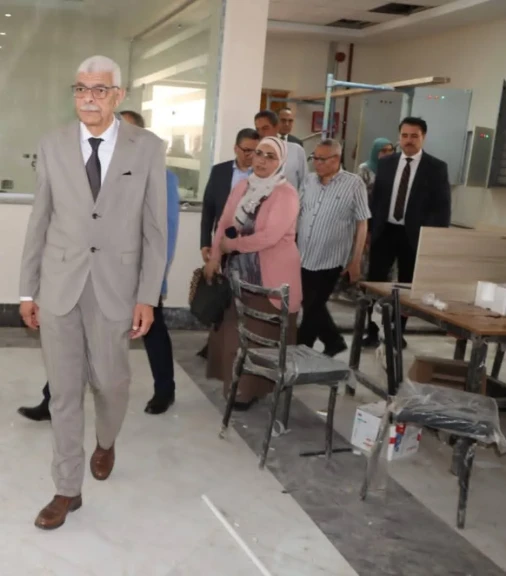 رئيس جامعة المنوفية يتفقد مراكز القياس والتقويم بالمجمع النظري