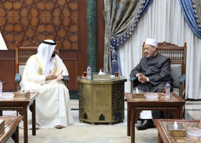 شيخ الأزهر يستقبل ولي عهد الفجيرة ويناقشان سبل الحفاظ على منظومة الأسرة