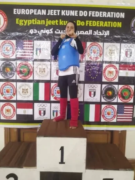 حصول اللاعبة ”هدير مصطفى” على المركز الأول ببطولة الجمهورية للجيت كوني دو