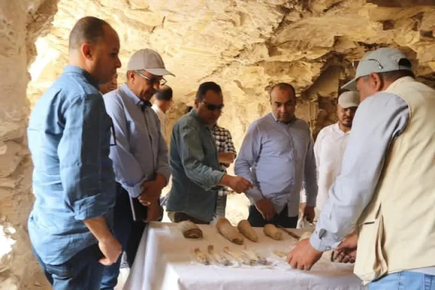 البعثة الأثرية : الكشف عن ثلاث مقابر جديدة لكبار رجال الدولة بمنطقة ذراع أبو النجا بالأقصر