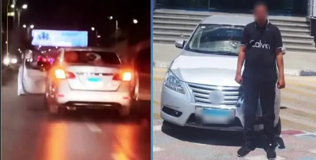 الداخلية: ضبط قائد سيارة ملاكى بفتح البابين الأماميين للسيارة أثناء سيرها وأداء حركات إستعراضية بالجيزة
