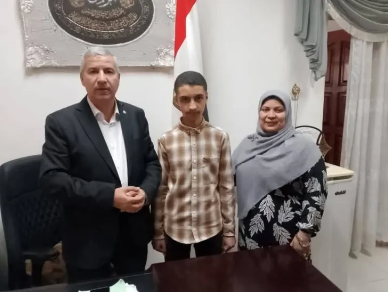 حصول الطالب ابراهيم محمد علي المركز الثالث علي مستوي الجمهورية في مسابقة التحدث باللغة العربية الفصحي