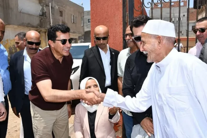 وزير الشباب والرياضة ومحافظ دمياط يتفقدان منشآت مركز شباب التوفيقية ضمن مبادرة حياة كريمة