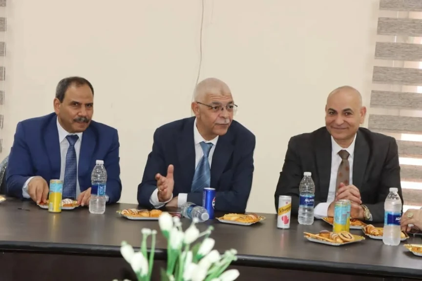 رئيس جامعة المنوفية يشيد  بالمستوى العلمي وتجهيزات المعهد الفني للتمريض