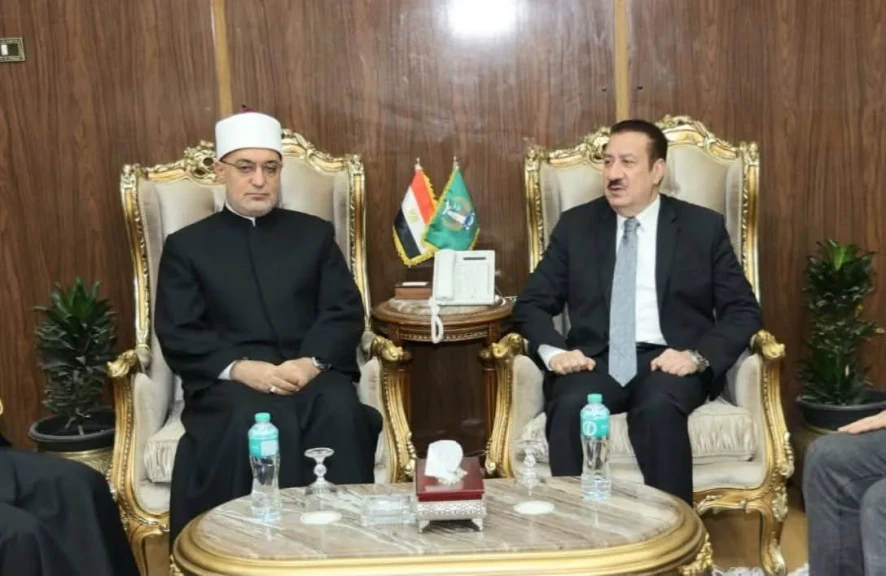 محافظ المنوفية يستقبل مفتى الجمهورية