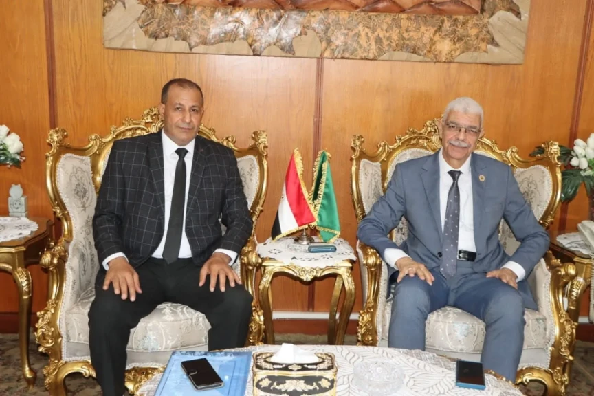 رئيس جامعة المنوفية يستقبل نقيب المحامين بالمنوفية
