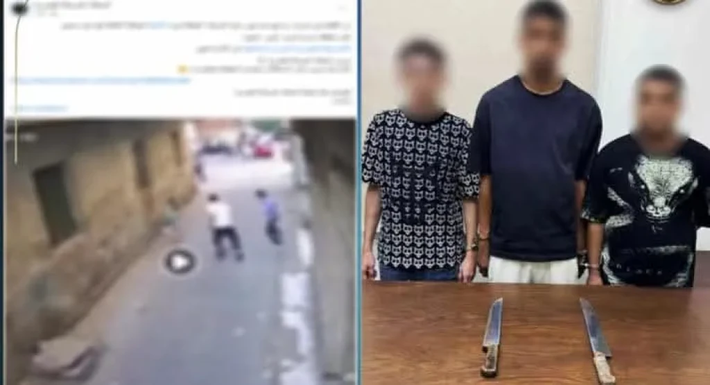 الداخلية : ضبط 3 طلاب لقيامهم  بالتعدي على طالب آخر بسلاح أبيض بالجيزة