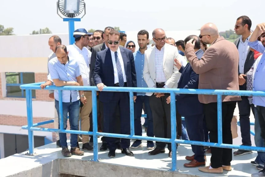 محافظ المنوفية ونائب وزير الإسكان والمرافق يتفقدان مشروعات محطة معالجة صفط جدام