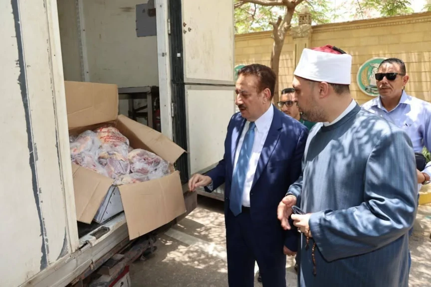 محافظ المنوفية يتفقد الدفعة الثانية لمشروع صكوك الأضاحي