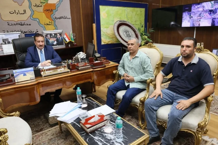 محافظ المنوفية يلتقي رئيس الجهاز التنفيذي لمياه الشرب والصرف الصحي الجديد
