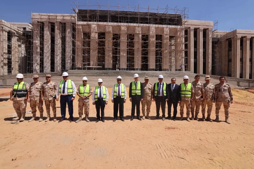 وزير العدل يتفقد مشروع مدينة العدالة بالعاصمة الإدارية الجديدة
