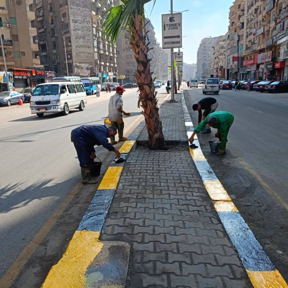 محافظة الجيزة تُنفذ حملة نظافة وتجميل موسعة بشارع فيصل