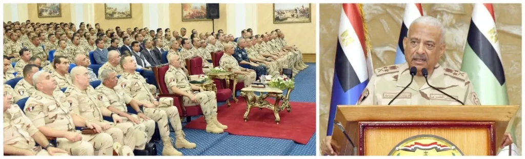 وزير الدفاع والإنتاج الحربى يلتقى بعدد من مقاتلى المنطقة الجنوبية العسكرية‎