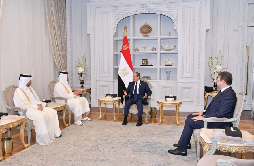 السيسي يستقبل رئيس مجلس الوزراء و رئيس جهاز أمن الدولة القطري