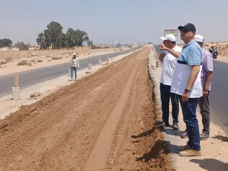 محافظ القليوبية يتفقد أعمال تطوير طريق الخانكة – السلام