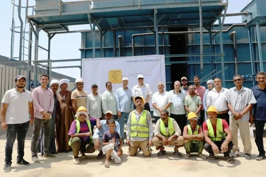 محافظ أسوان يواصل جولاته الميدانية بمتابعة معدلات الإنجاز بمحطة معالجة صرف صحى النصراب