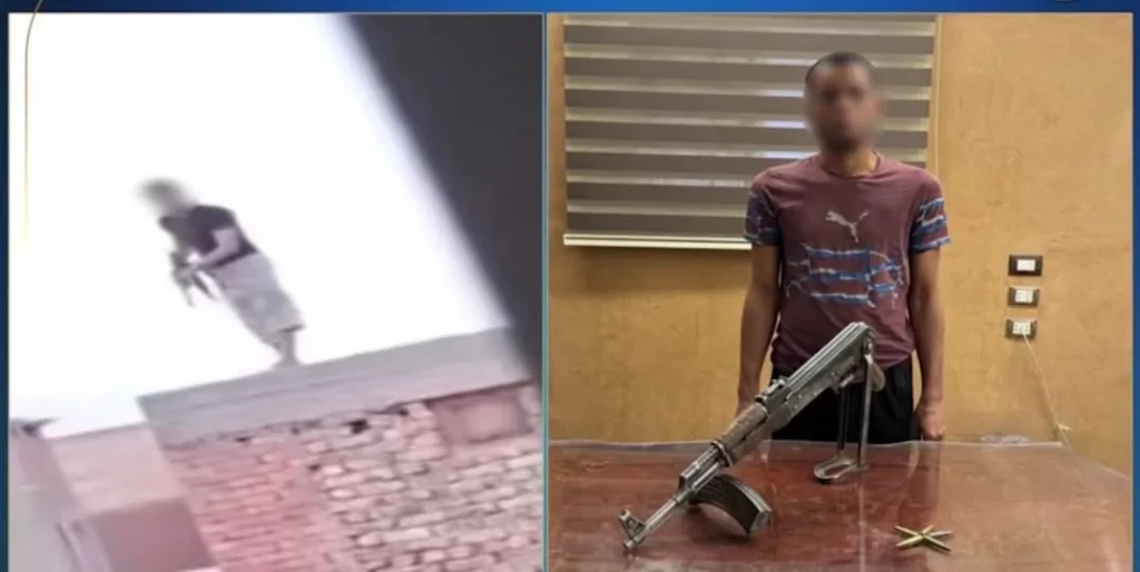 الداخلية:ضبط المتهم في مقطع فيديو بإطلاق أعيرة نارية من سلاح آلي بأسوان