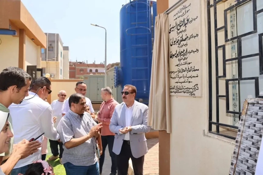 محافظ المنوفية يفتتح مشروع محطة رفع صرف صحى قرية سرسموس