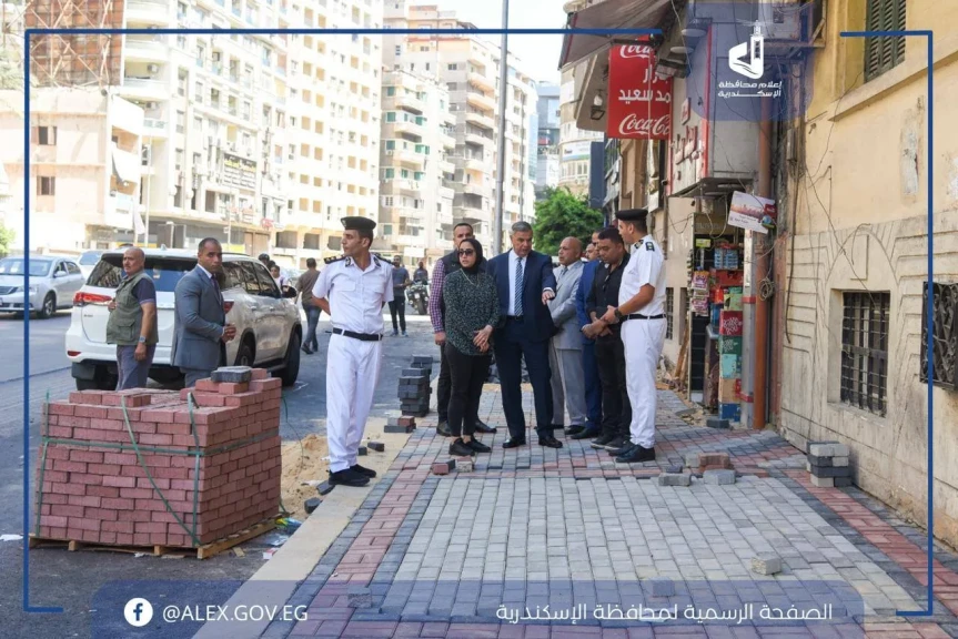 محافظ الإسكندرية يتابع أعمال تنفيذ المرحلة الأولى من مشروع توسعة طريق الحرية (شارع أبو قير)