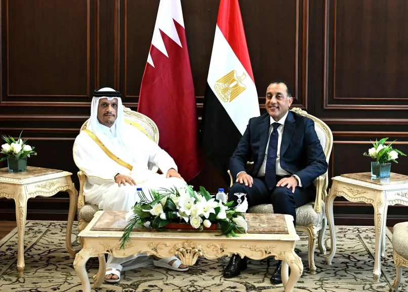 رئيس مجلس الوزراء ونظيره القطرى