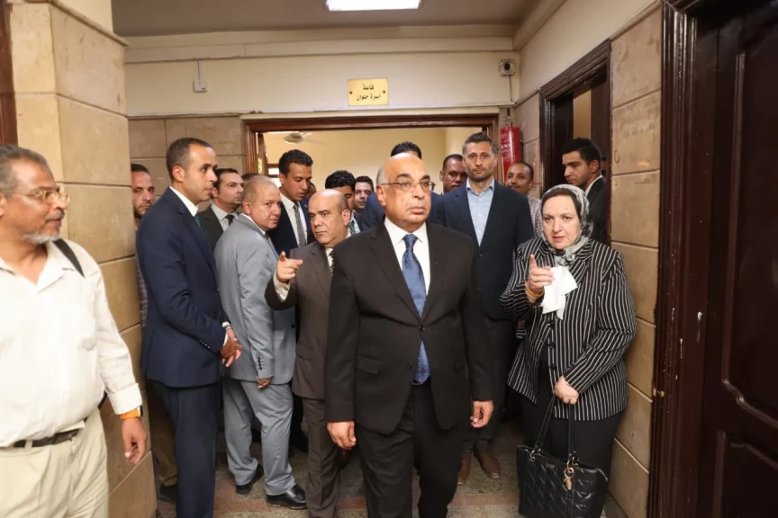 وزير العدل يتفقد أعمال إنشاء مبنى محكمة أسرة البساتين ودار السلام  ورفع كفاءة مبنى محكمة أسرة المعادي وحلوان بوادي حوف