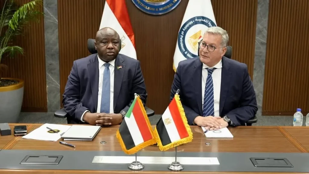 وزير البترول يستقبل وزير المعادن السوداني والوفد المرافق