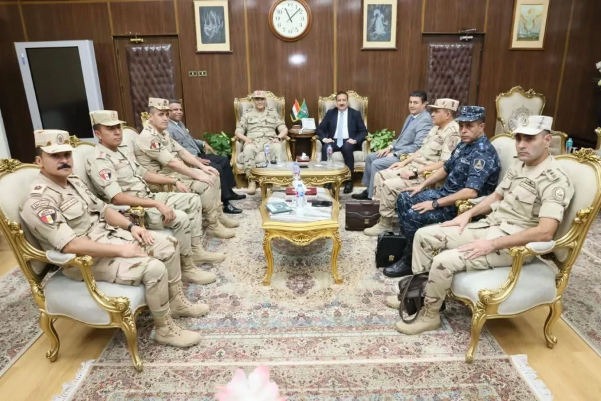 ️محافظ المنوفية يستقبل رئيس هيئة العمليات للتنسيق المدني والعسكري