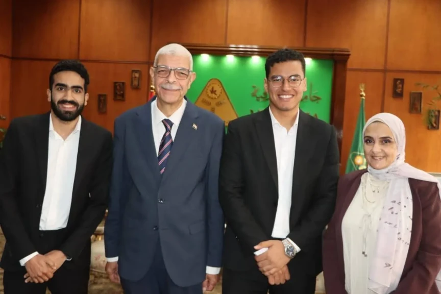 رئيس جامعة المنوفية يعلن  فوز فريق طلاب الجامعة EcoPack بالمركز الثاني في  Hult Prize بلندن،.