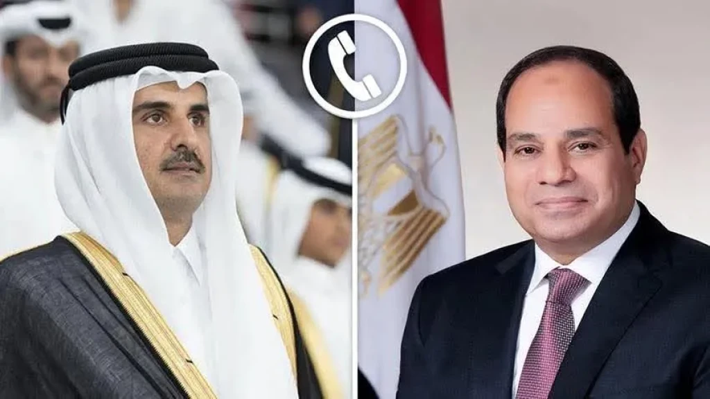 الرئيس السيسي يُشدد على تضامن مصر الكامل قيادةً وشعبًا مع دولة قطر
