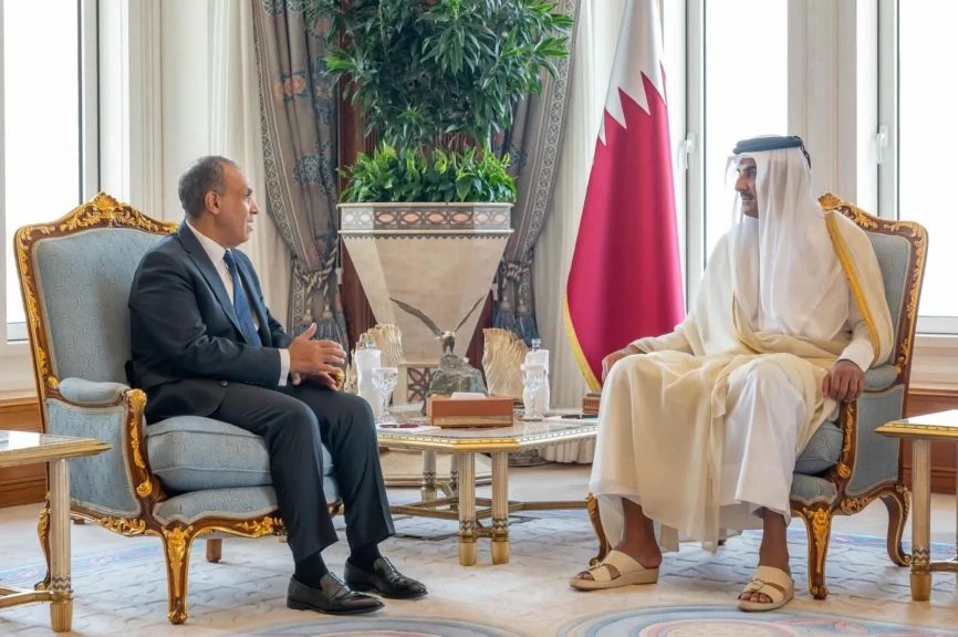 وزير الخارجية ينقل رسالة تضامن ودعم من الرئيس السيسي إلى أمير دولة قطر الشقيقة