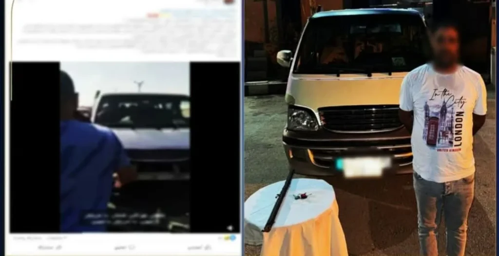 الداخلية:ضبط سائق ميكروباص في مقطع فيديو بالاعتداء علي شخص بعصا خشبية بالقاهرة