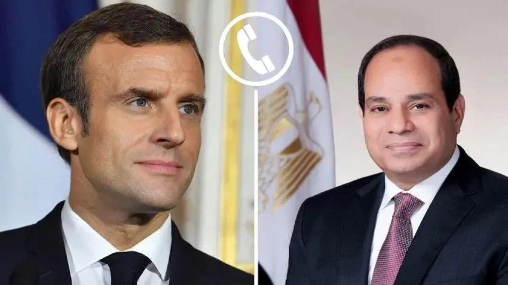 الرئيس عبد الفتاح السيسي يتلقى  اتصالًا هاتفيًا من  إيمانويل ماكرون رئيس فرنسا