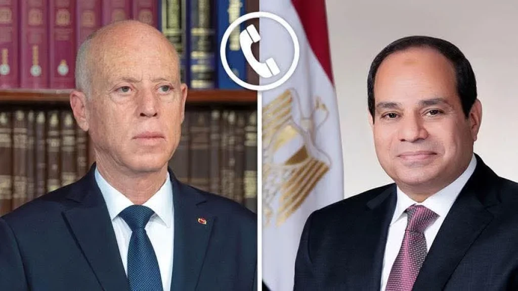 الرئيس السيسي يتلقى اتصالاً هاتفياً من نظيره التونسي