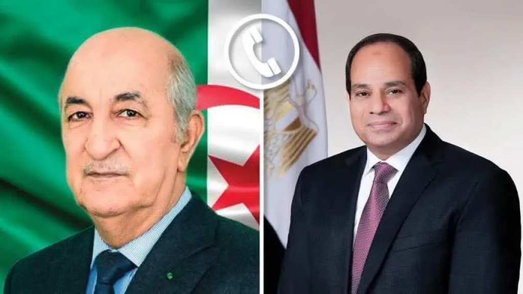 الرئيس السيسي يجري اتصالا هاتفيا مع رئيس الجمهورية الجزائرية