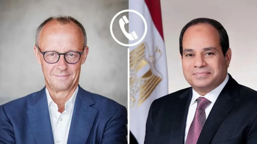 الرئيس السيسي يتلقى اتصالاً هاتفياً من المستشار الألماني