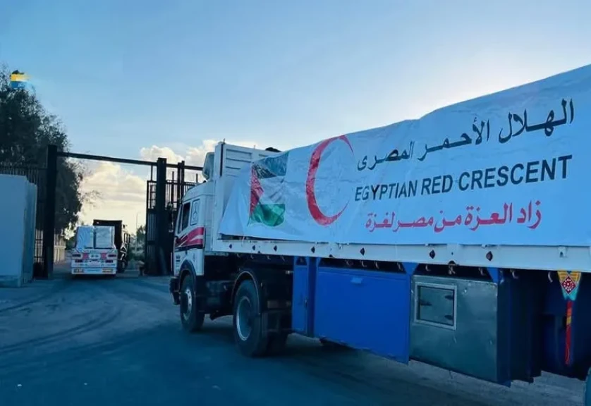 الهلال الأحمر: مصر الدولة الوحيدة التي تحملت مسؤولية إدخال المساعدات الإنسانية إلى غزة