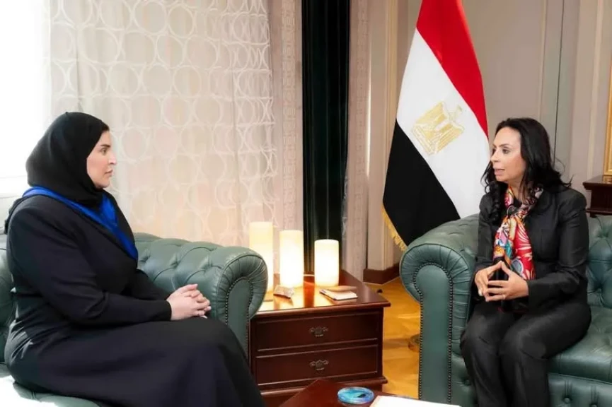 وزيرة التضامن الاجتماعي تستقبل وزيرة الدولة للتعاون الدولي بدولة قطر