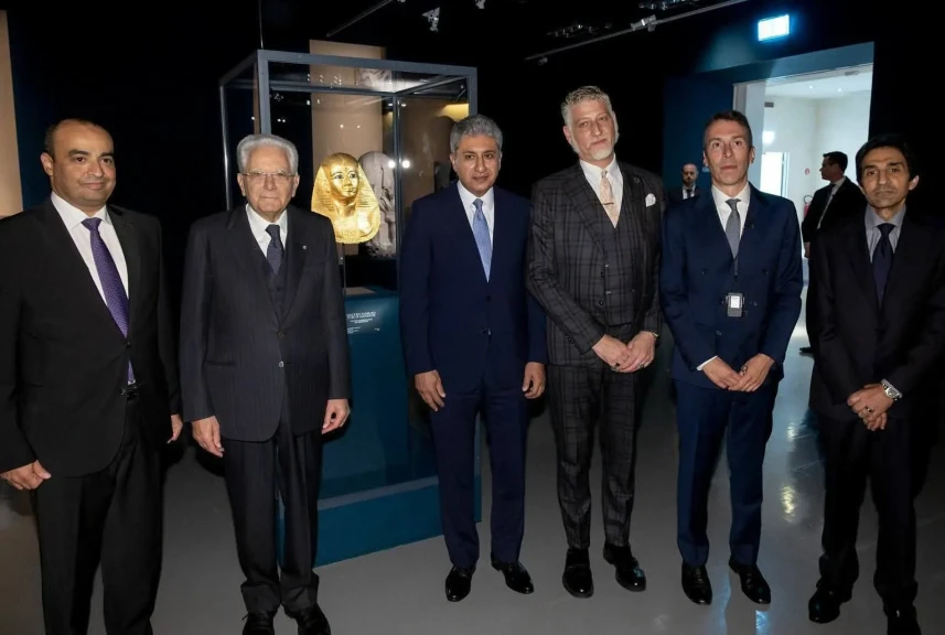 رئيس إيطاليا يفتتح معرض”كنوز الفراعنة”بالعاصمة روما بحضور وزير السياحة والآثار