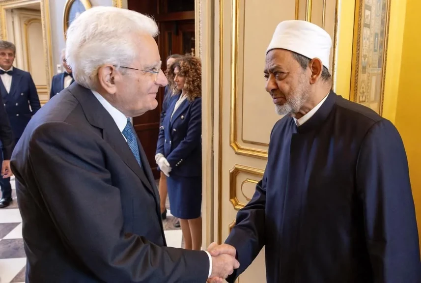 شيخ الأزهر للرئيس الإيطالي: ننتظر إعلان إيطاليا الاعتراف بدولة فلسطين شيخ الأزهر للرئيس الإيطالي: ننتظر إعلان إيطاليا الاعتراف بدولة فلسطين