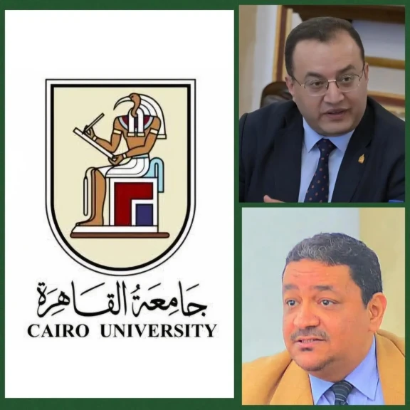 رئيس جامعة القاهرة يهنئ عميدي الزراعة والطب البيطري الجديدين رئيس جامعة القاهرة يهنئ عميدي الزراعة والطب البيطري الجديدين