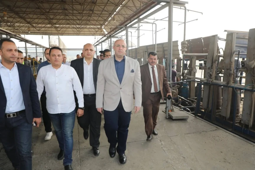 محافظ بني سويف يتفقد مصنع غاز النيل لتعبئة وتوزيع البوتاجاز