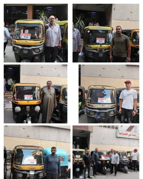محافظ الجيزة يتابع أعمال ترقيم مركبات “التوك توك” بالعمرانية