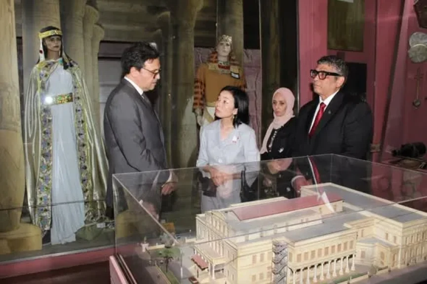 وزير الثقافة يستقبل الأميرة أكيكو ميكاسا ممثلة إمبراطور اليابان بحفل افتتاح المتحف المصري الكبير بدار الأوبرا المصرية