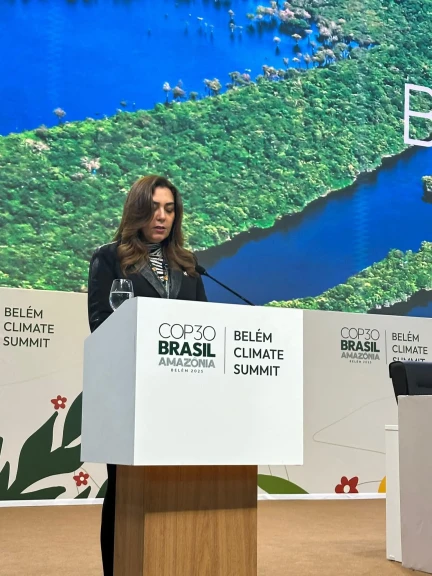 د. منال عوض تلقي كلمة مصر في ”قمة القادة” ضمن فعاليات مؤتمر المناخ ”COP30” بالبرازيل