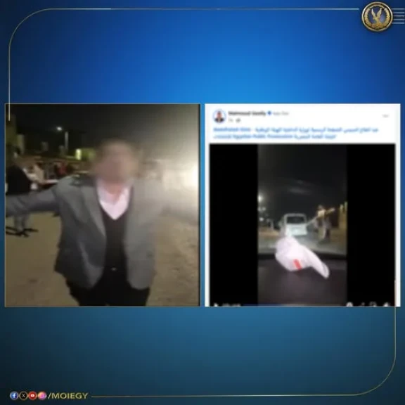 الداخلية تكشف ملابسات مقاطع  فيديو تعطيل الحركة المرورية  بأحد الطرق فى الشروق